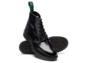 Solovair 6 Eye Astronaut Boot - Black Hi-Shine