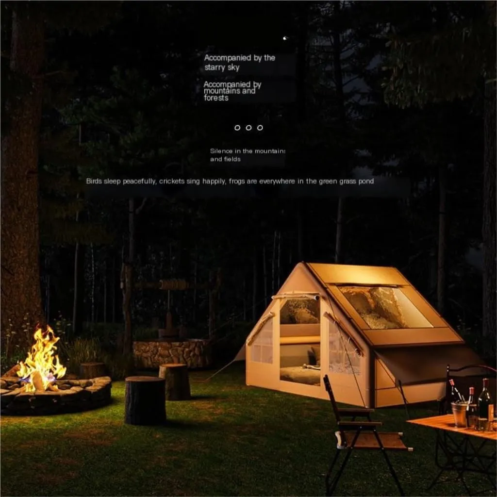 Spacious and Lightweight Portable Folding Camping Tent, Free to Set Up, Rainproof Camping Tent, Inflatable Tent, Camping Equipment Outdoor Tent