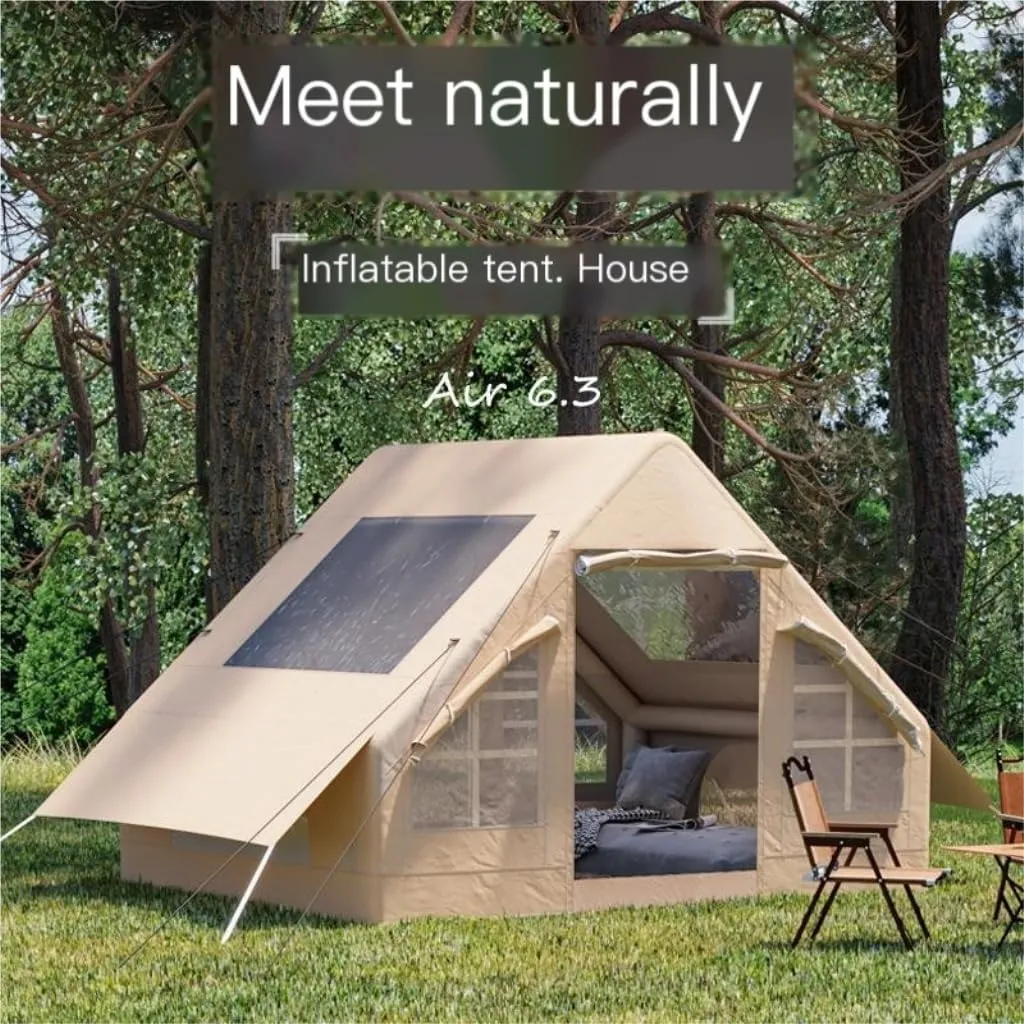 Spacious and Lightweight Portable Folding Camping Tent, Free to Set Up, Rainproof Camping Tent, Inflatable Tent, Camping Equipment Outdoor Tent