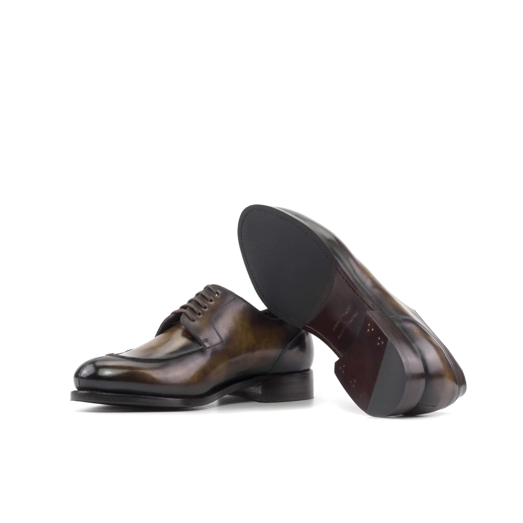 Split Toe Derby in Tobacco Museum Patina Box Calf