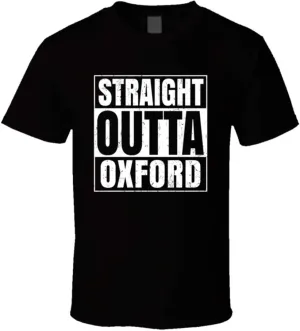 Straight Outta Oxford Wisconsin City Parody Grunge T Shirt