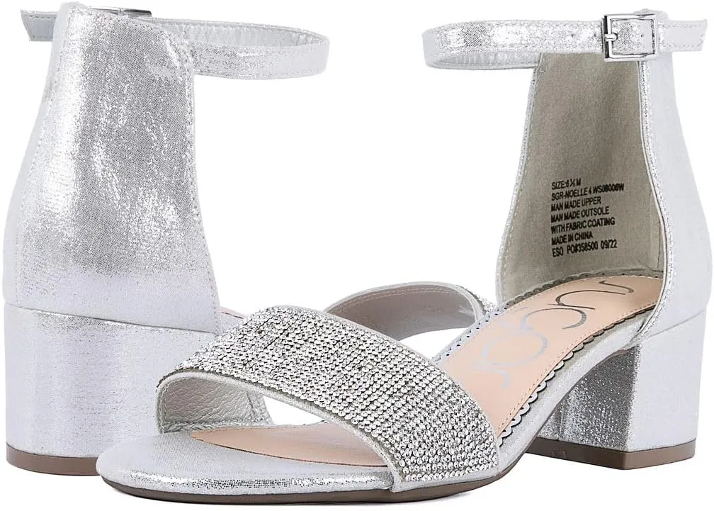 Sugar Women's Block Heel Sandals – Open Toe, Ankle Strap, Comfortable Dress Shoes for Weddings & Casual Wear