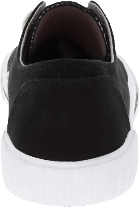 Sugar Women's Paige Comfortable Slip On Sneaker Shoe with No-Tie Laces and Cute Design 8.5 Black Denim