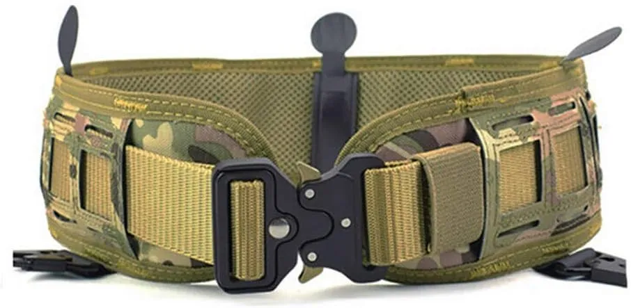 Tactical Waist Belt Set Slim Battle Belt & Inner Belt Laser Cut Girdle