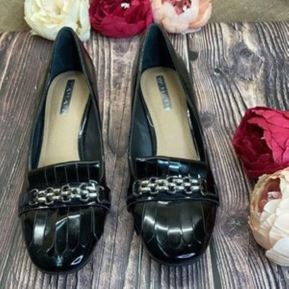Tahari Black Mary Block Heel Pumps 7M