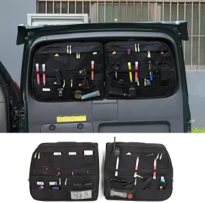Tailgate Storage Bag Compatible with Toyota Land Cruiser Prado 120 2003 2004 2005 2006 2007 2008 2009, Oxford Cloth Trunk Organizer Trunk Door Organizer Bag,2PCS