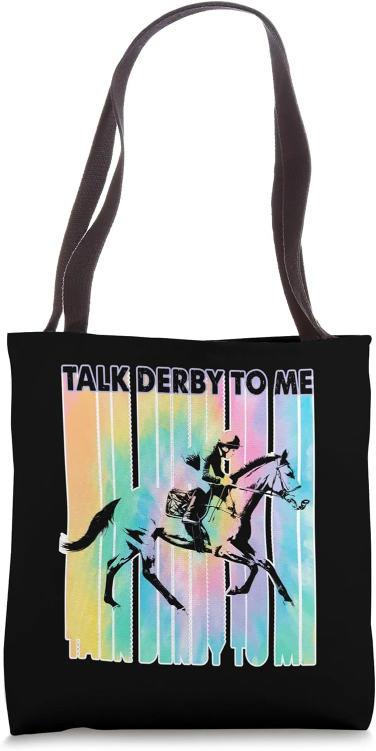 Talk Derby To Me Equestrian Horse Riding Tote Bag