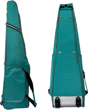 TBQATNTS Fencing Sword Bag, Fencing Bag with Wheels - Draw-bar Rolling Fencing Bag,1680D Oxford Cloth - Waterproof and Durable,Lightweight and Easy to Maneuver for Various Equipment,Sky Blue