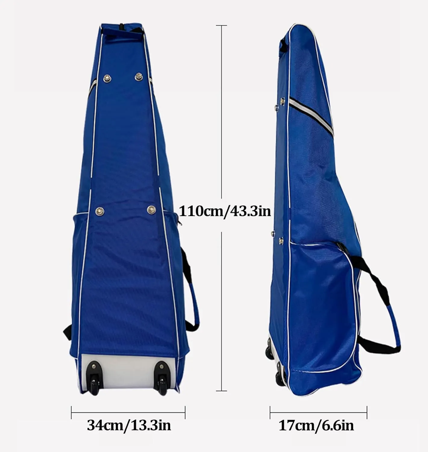 TBQATNTS Fencing Sword Bag, Fencing Bag with Wheels - Draw-bar Rolling Fencing Bag,1680D Oxford Cloth - Waterproof and Durable,Lightweight and Easy to Maneuver for Various Equipment,Sky Blue