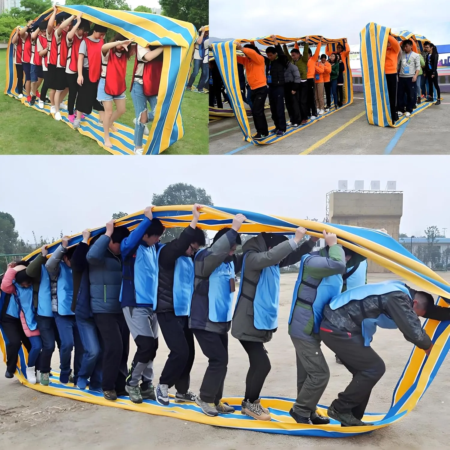 Team Building Games Teamwork Games for Working Adults, Group Activities Mat for School Students Teens, Field Day Games (36 ft, Pack of 1)