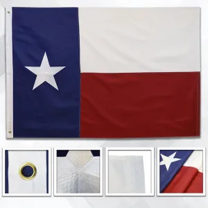 Texas Embroidered Flag 4x6ft