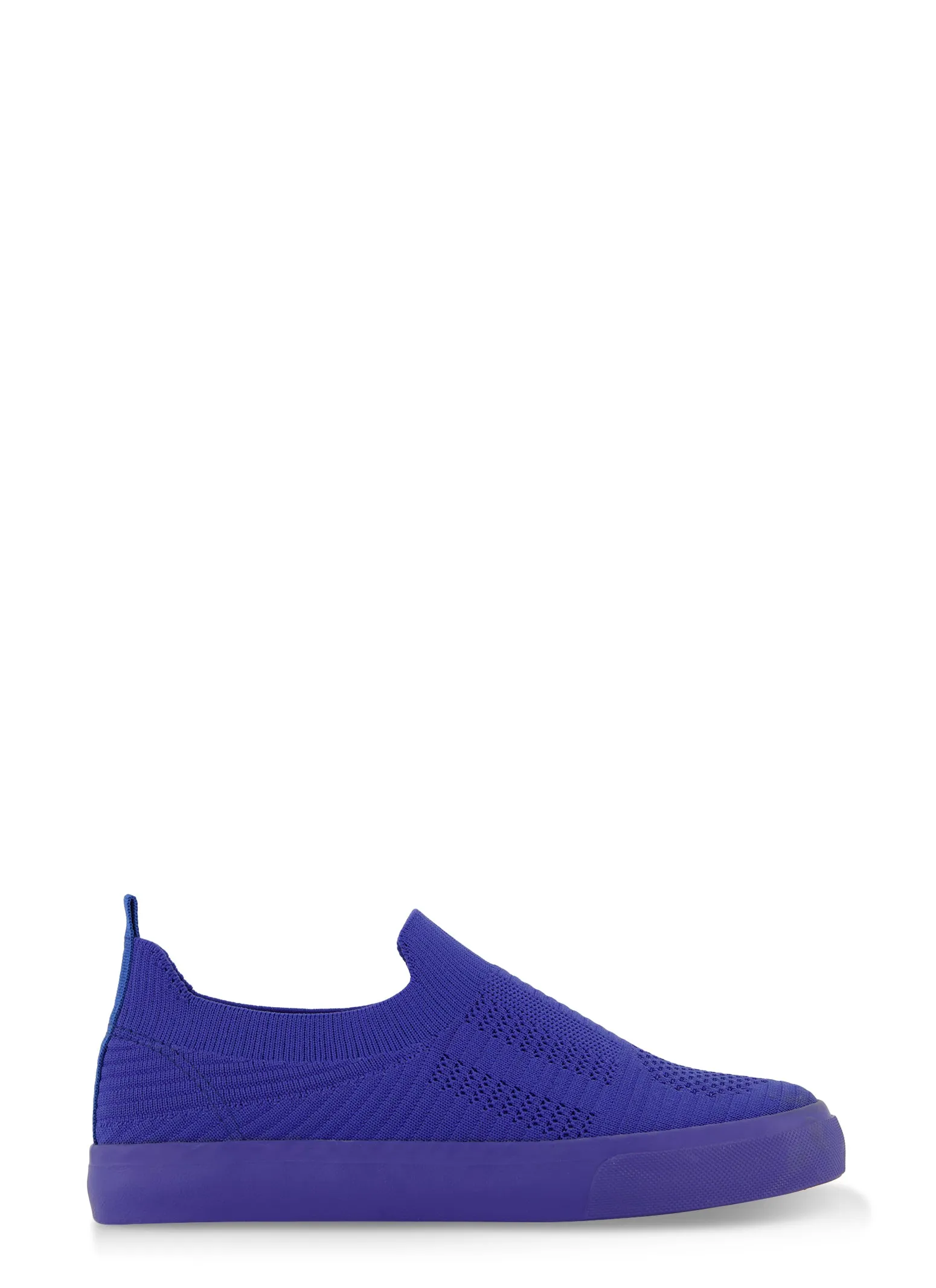 Textured Knit Low Top Slip On Sneakers