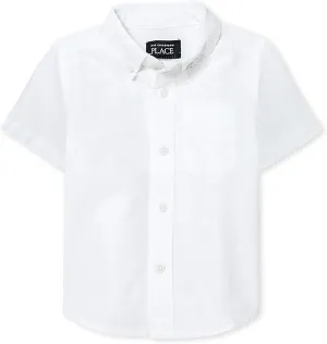 The Children's Place Baby Toddler Boys Short Sleeve Oxford Button Down Shirt