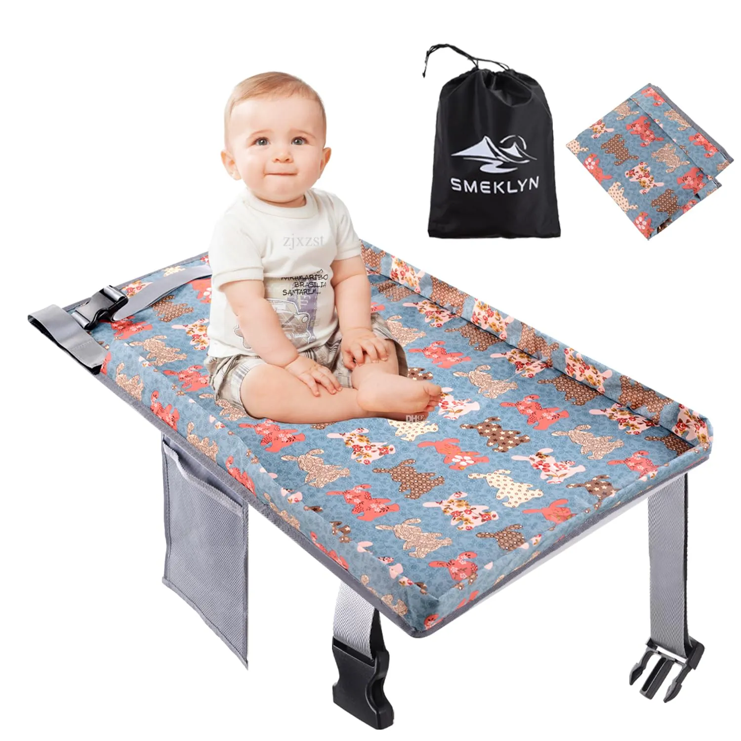Toddler Airplane Travel Bed, Airplane Seat Extender Footrest for Kids, Portable Baby Travel Essentials for Flying, Kids Plane Bed Foot Leg Rest for Flights