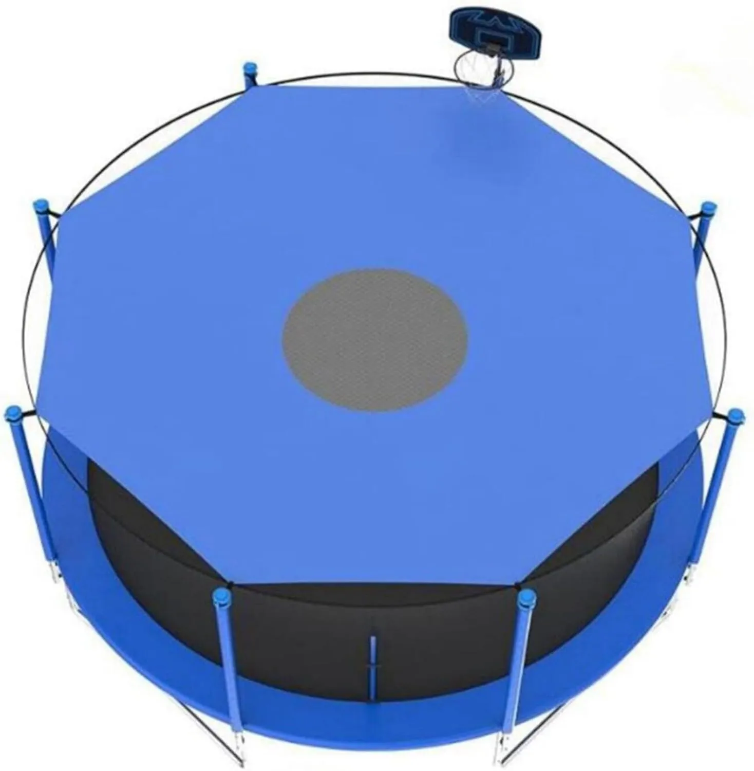 Trampoline Shade Cover Uv Protection, Trampoline Sunshade, Trampoline Tent Cover, Sunproof Dust Proof Weatherproof,10ft 8 Poles