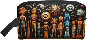 Travel Cosmetic Bag â€“ Reusable Dopp Kit with Primitive Totem Full-Sided Print for Toiletry, Makeup, Accessories, and More