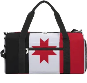 Travel Gym Bag with Udmurtia Flag for Men Women Weekender Shoe Compartment