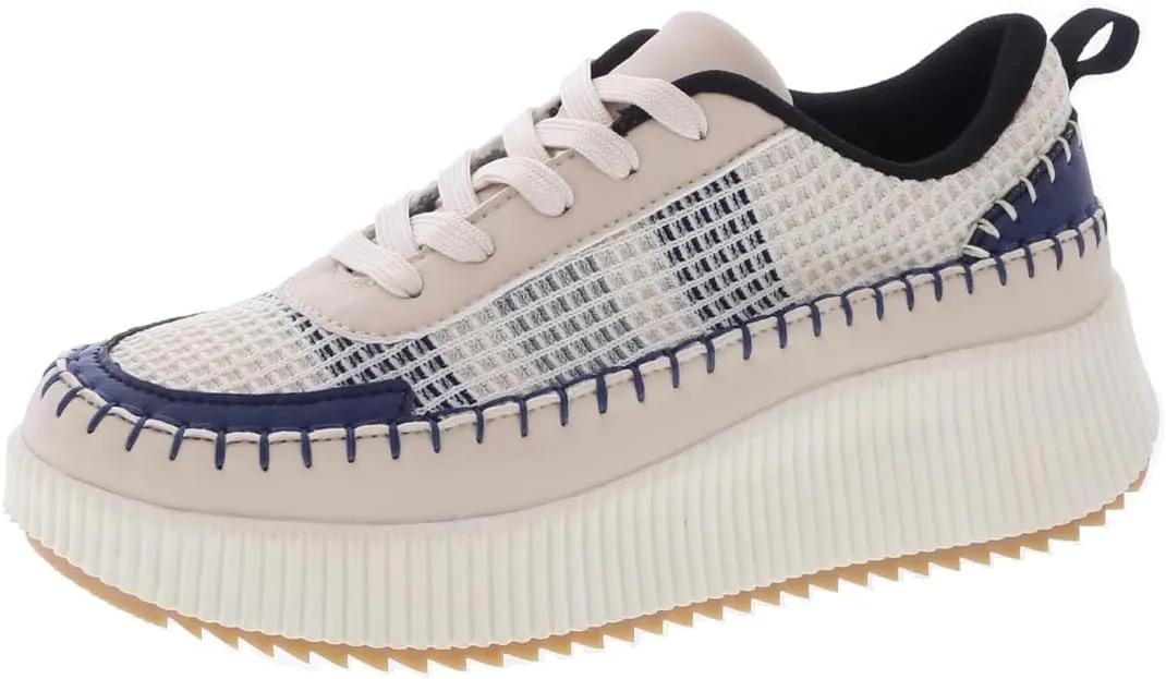 TruFox Women's Lace Up Platform Woven Sneakers Comfortable Fashion Sneaker Low Top Chunky Walking Shoes