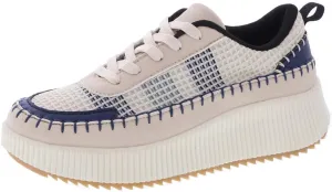 TruFox Women's Lace Up Platform Woven Sneakers Comfortable Fashion Sneaker Low Top Chunky Walking Shoes