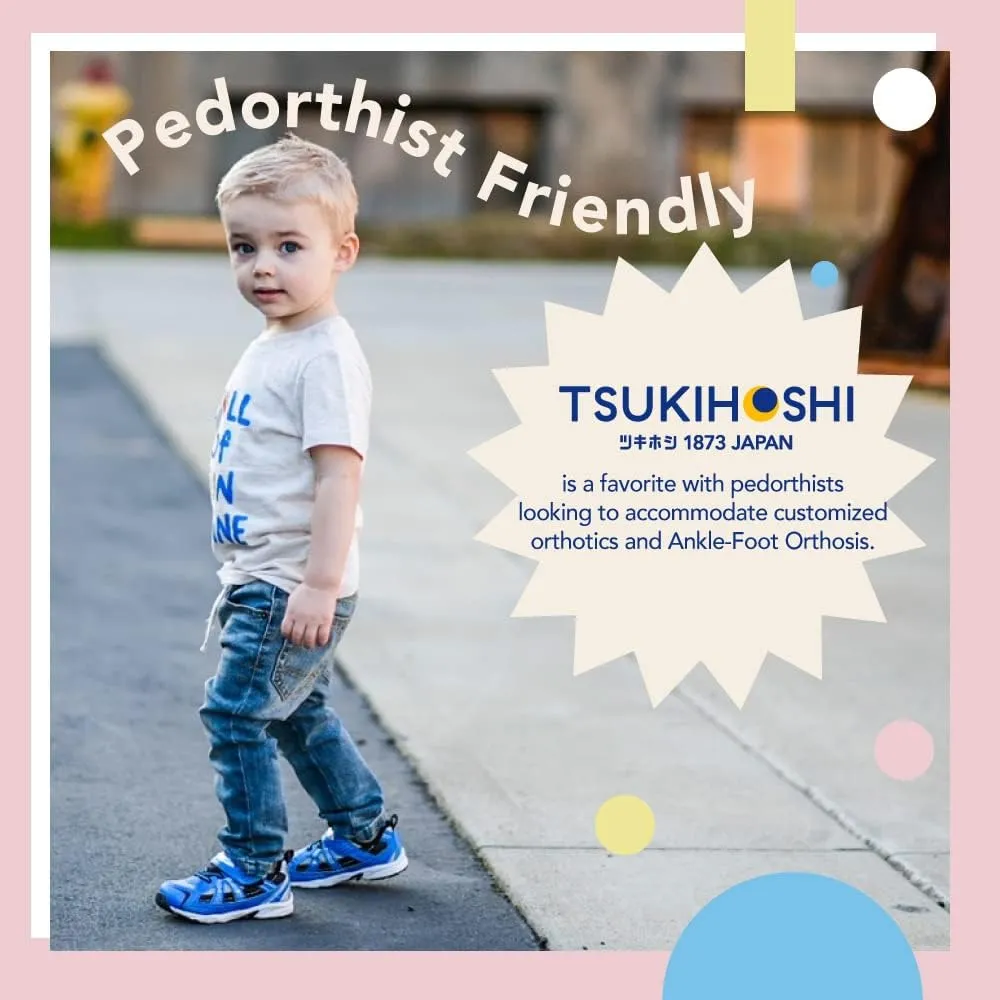 TSUKIHOSHI Storm Baby and Toddler Shoes - Strap-Closure Machine-Washable Baby Shoes with Wide Toe Box & Slip-Resistant, Non-Marking Outsoles