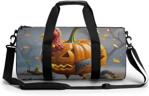 Turkey Trouble Gym Bag Sport Gym Tote Bag Lightweight Duffle Bag Carry On Weekender Bags for Women Men