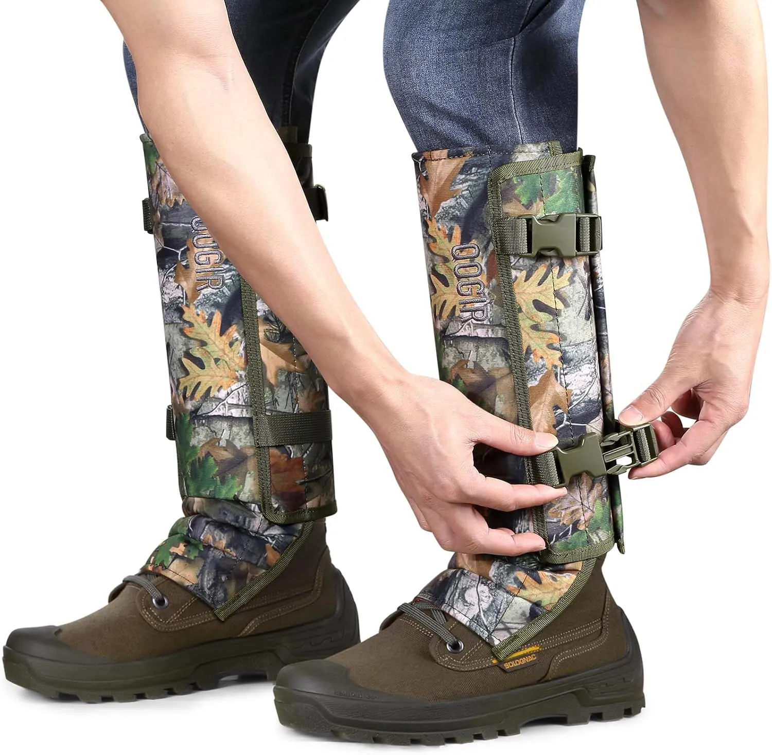 UIIHUNT Snake Gaiters, Waterproof Snake Chaps Snake Gaiter for Men Women, Adjustable Snake Bite Protection Snake Guards