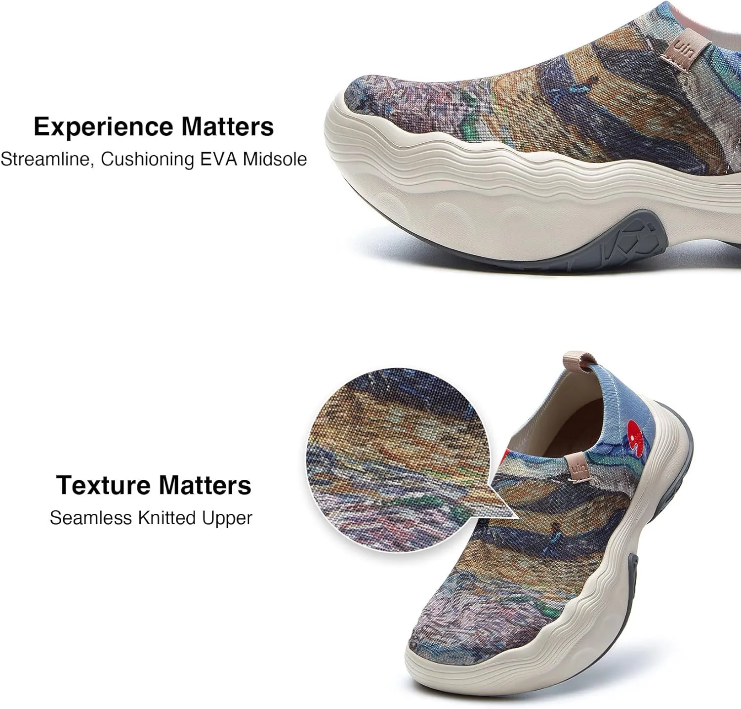 UIN Art Master Women's Art Travel Shoes Slip On Loafers Comfort Lightweight Fashion Sneaker