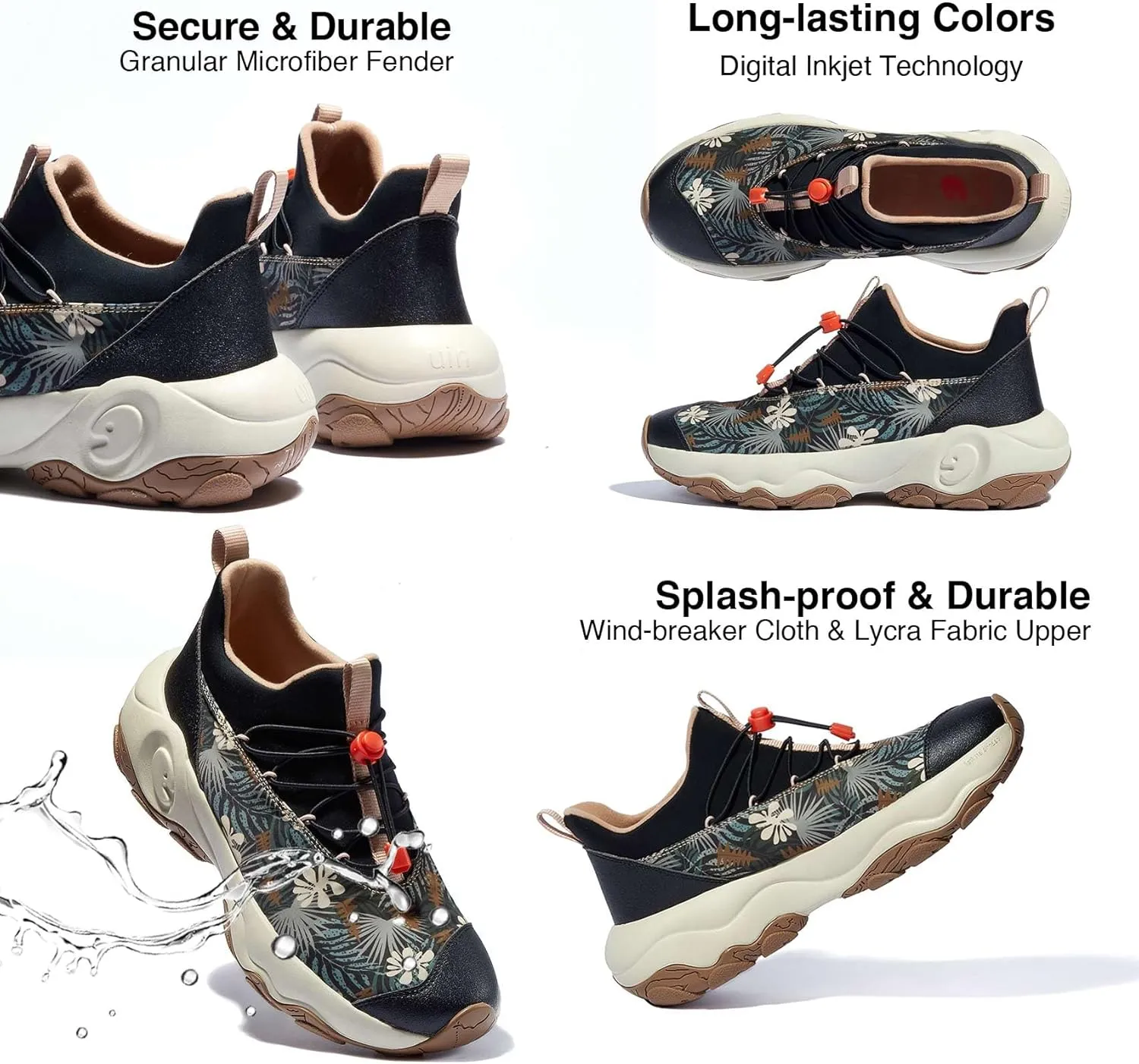 UIN Women's Walking Travel Shoes Slip On Outdoor Non-Slip Lightweight Comfort Hiking Sneaker Cazorla