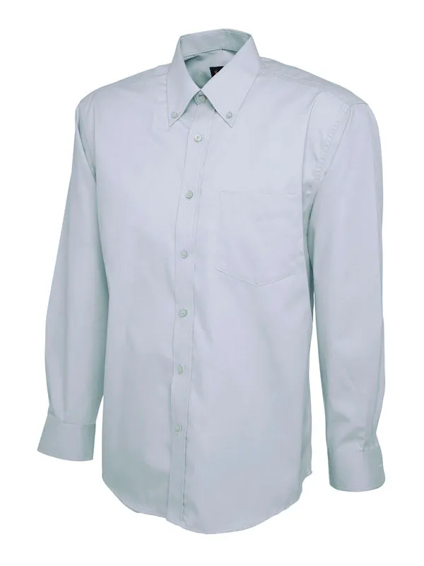 Uneek UC701 Men Long Sleeve Light Blue Pinpoint Oxford Shirt