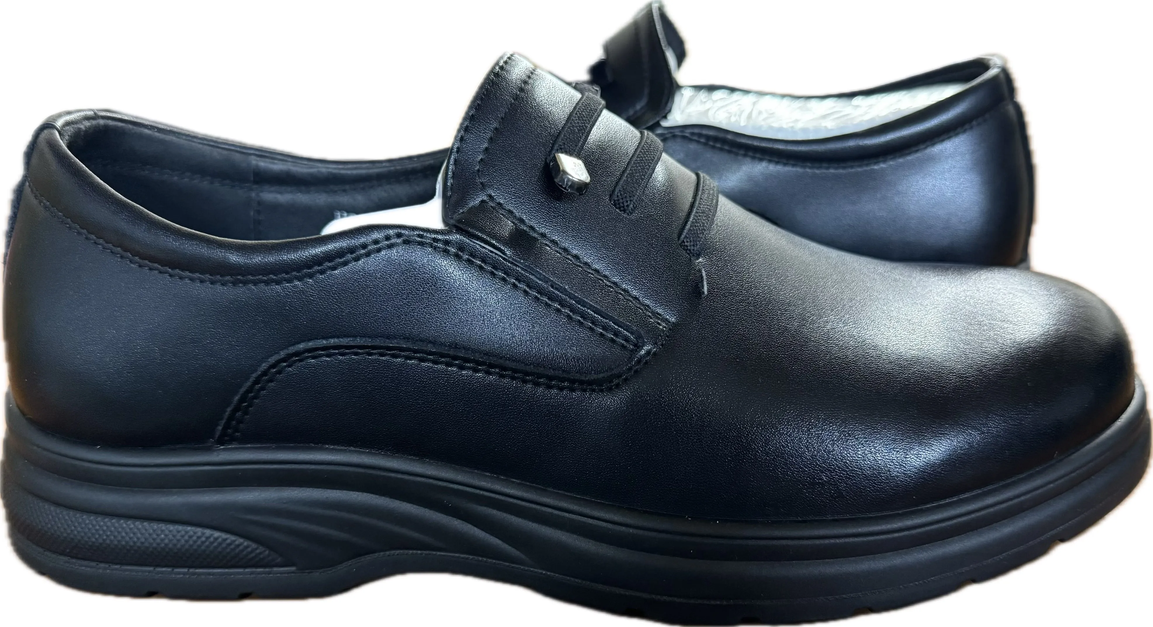 Unisex Men and Women Slip-resistant Work Shoe Leather slip on 2889