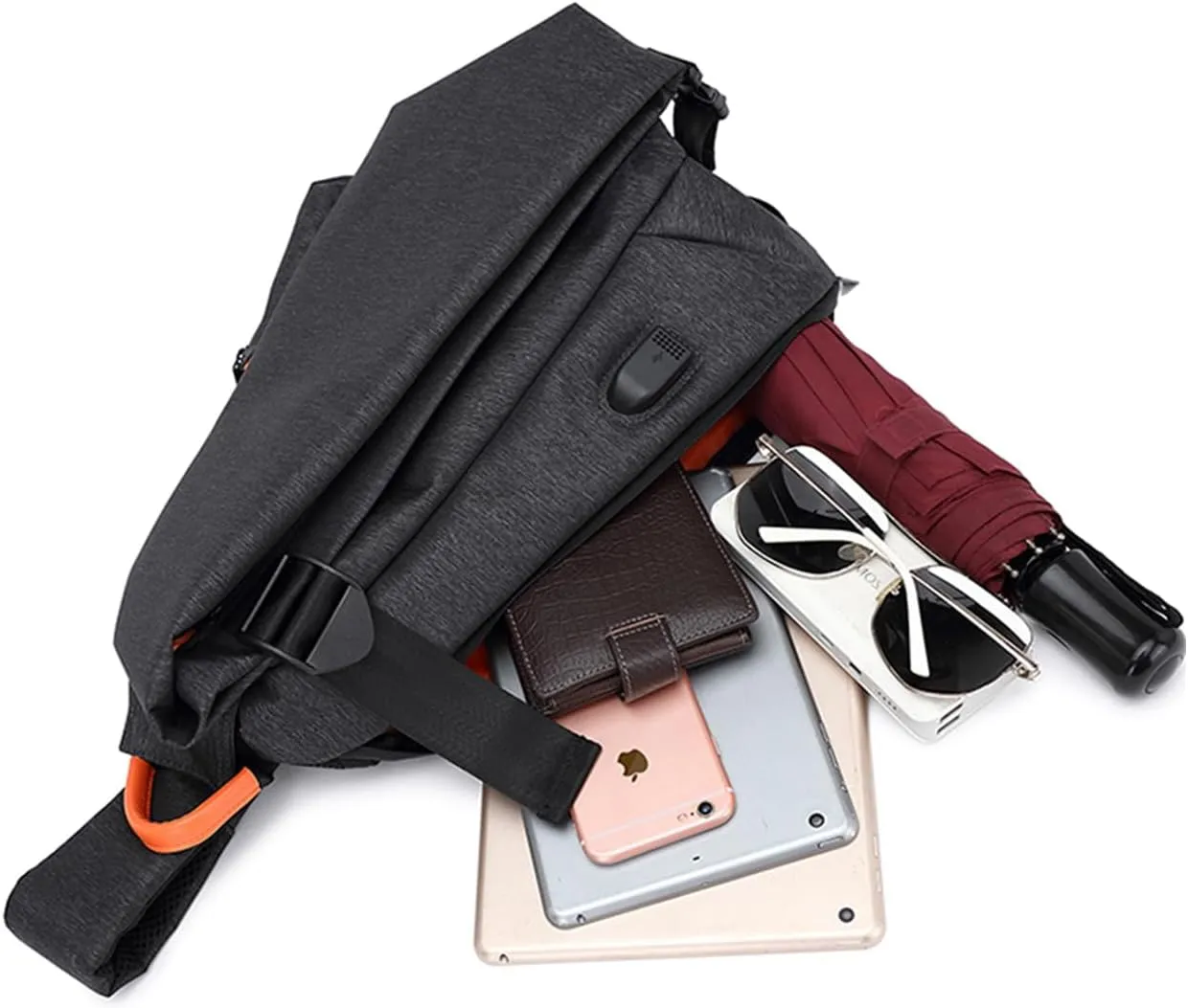 UnisexAdult Small Crossbody Messenger Bag Durable Chest Handbag Sling Crossbody Backpack
