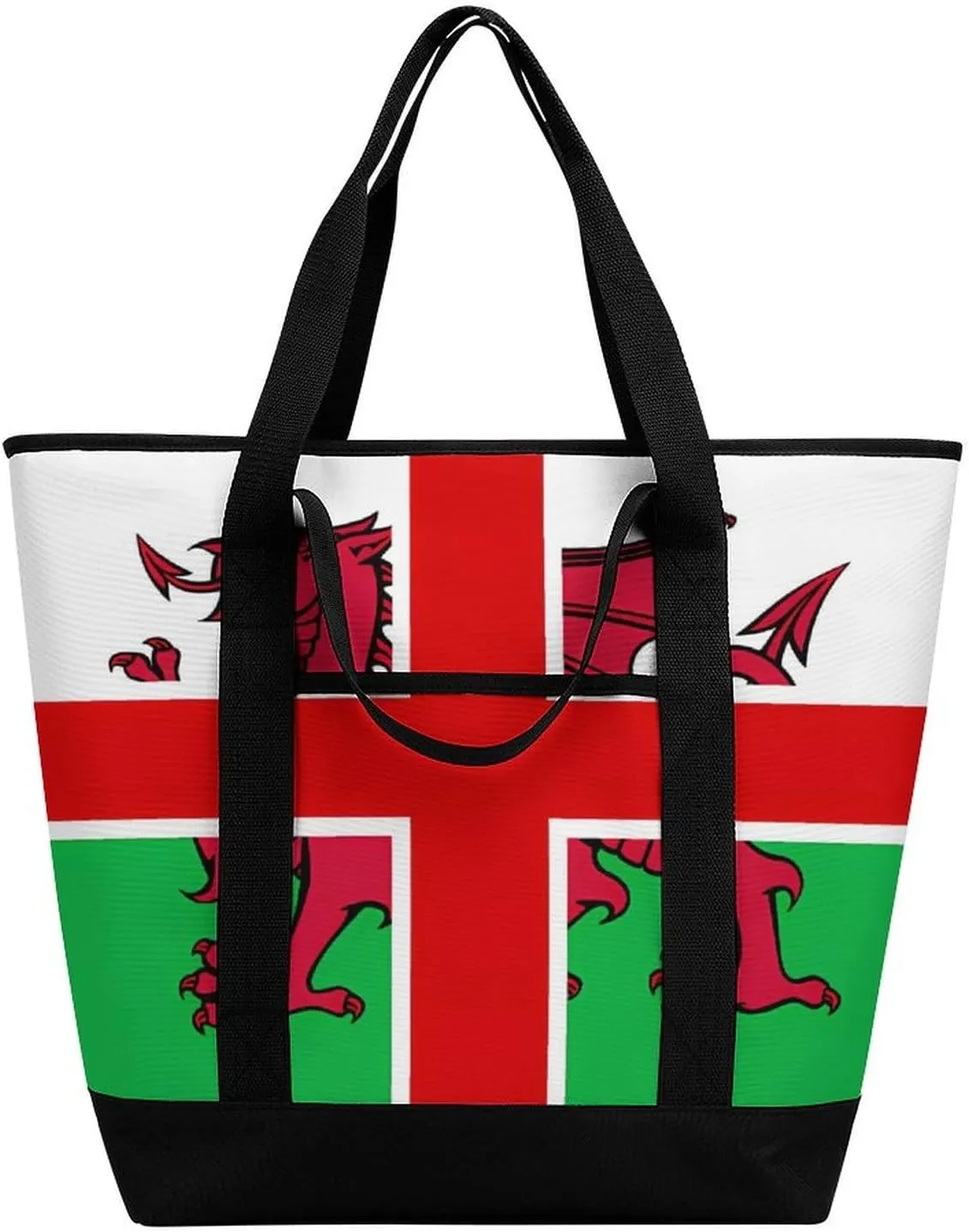United Kingdom of England and Wales Flag Portable Insulated Lunch Tote Bag Large Capacity Handbag for Office Work Picnic for Women Men