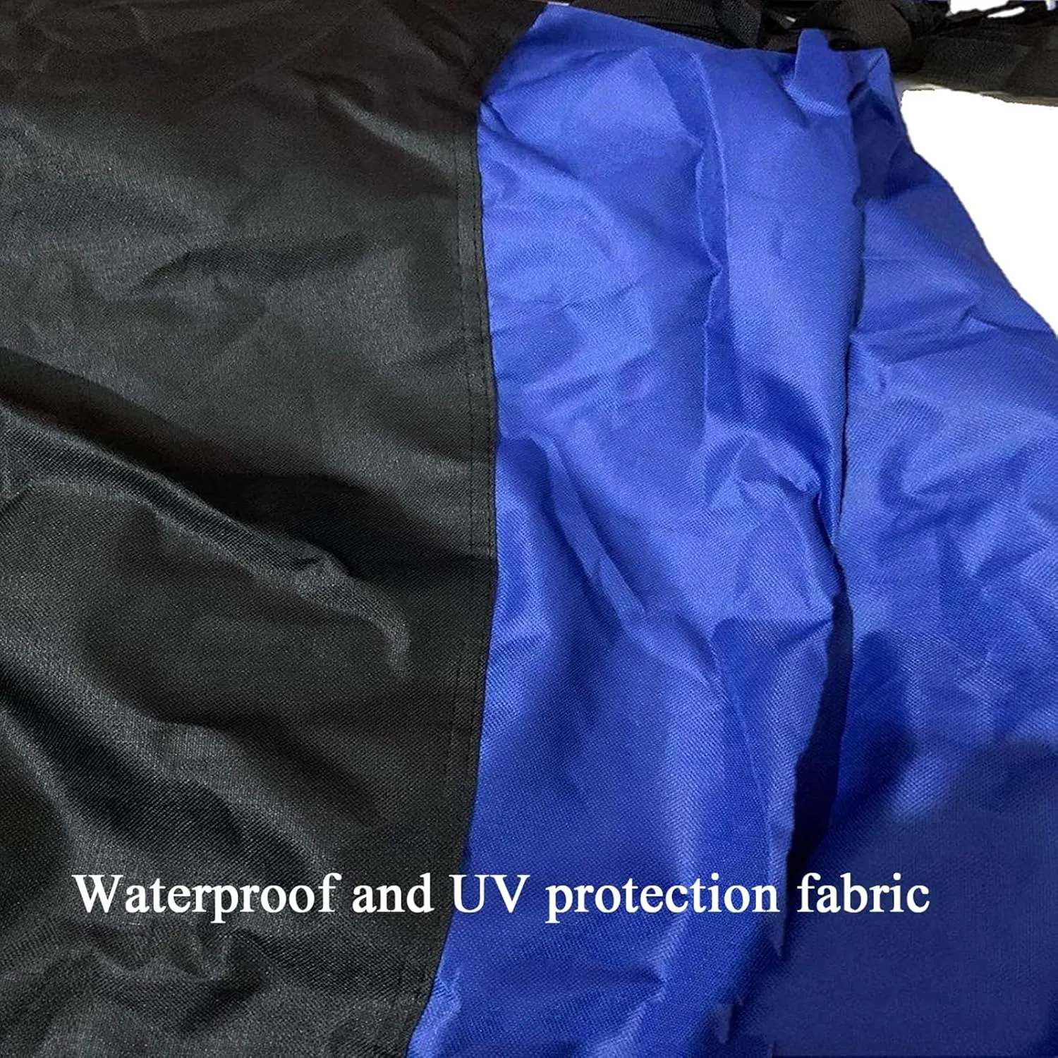 Universal Jet Ski Cover 1-3 Seater, 600D Duty Oxford PU Waterproof UV Proof Trailerable Jet Ski Covers for Yamaha SeaDoo and Kawasaki Models,Black,M:109"~120"