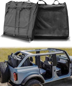 Upgraded Hard Top Storage Bag Fit for Ford Bronco 2021 2022 2023 2/4-Door, Portable Freedom Panel Storage Bag for Roof Panel Over First Row Seat, Front Hardtop Organizer Bag 1Pc