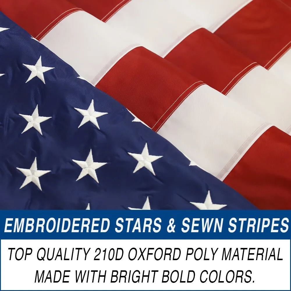 USA Embroidered Pulldown Flag 8ftx20in