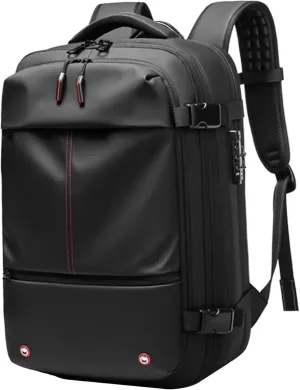 Vacuum Backpack Travel 60L Expandable Multi-pocket Waterproof Carry On Backpack with Lock Padded Breathable Zipper Closure Travel Backpack for Men Business , Travel Backpack For Men, Vacuum Backpack