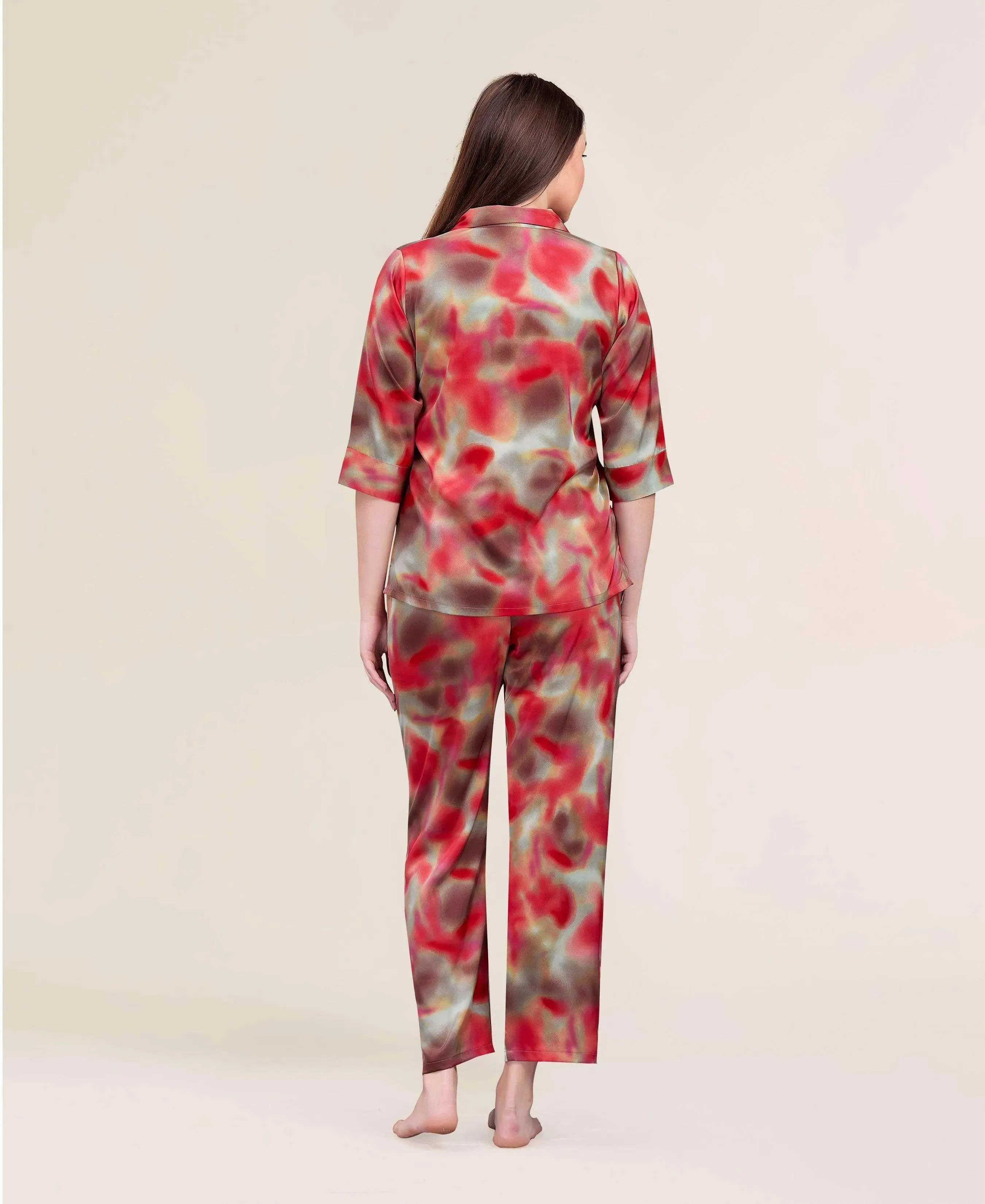Velure Fashion Abstractl Print Night Suit