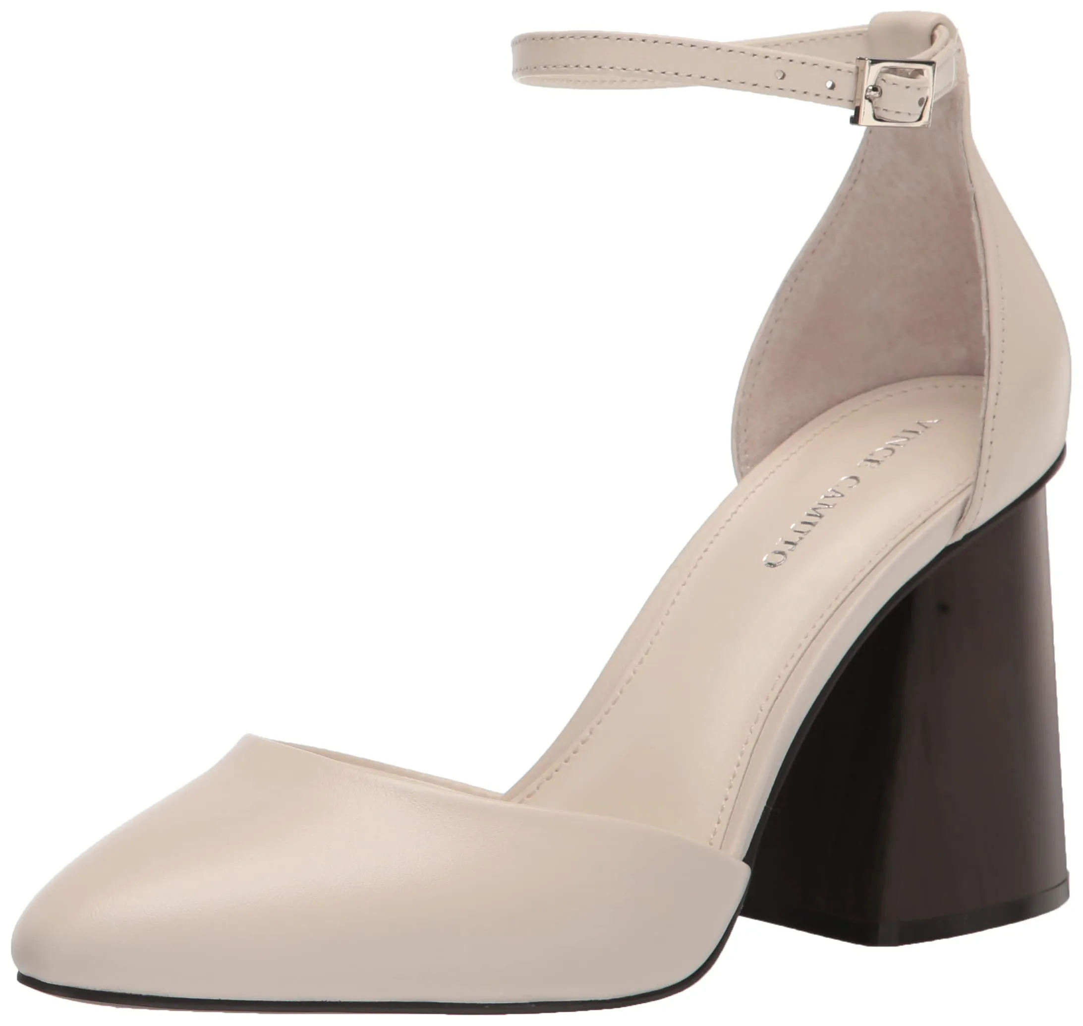 Vince Camuto Women's Addilenz Block Heel Pump, Coconut Cream, 10