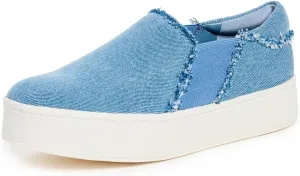 Vince Women's Warren Fray Sneakers, Jeans Blue, 7 Medium US