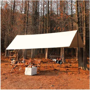 Waterproof Hammock Rain Fly, Sun Shade & UV Protection UPF 50 , Portable Large Camping Tent, Rain Tarp for Backpacking Hiking, White (Size : 300x500x240cm/9.8x16.4x7.9ft)