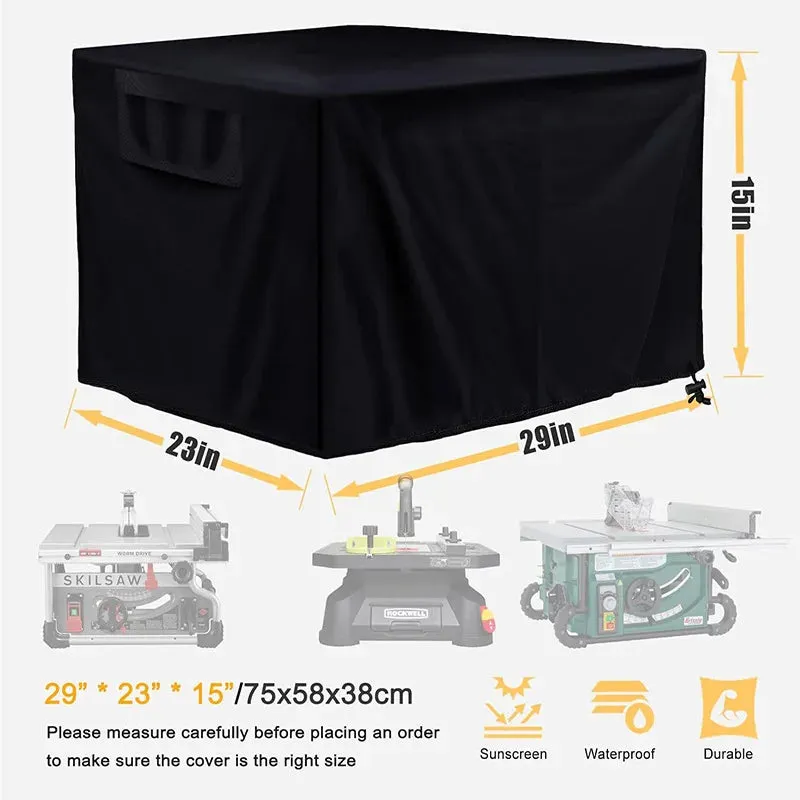 Waterproof Outdoor Table Saw Cover Portable & Durable 75 X 58 X 38 Cm
