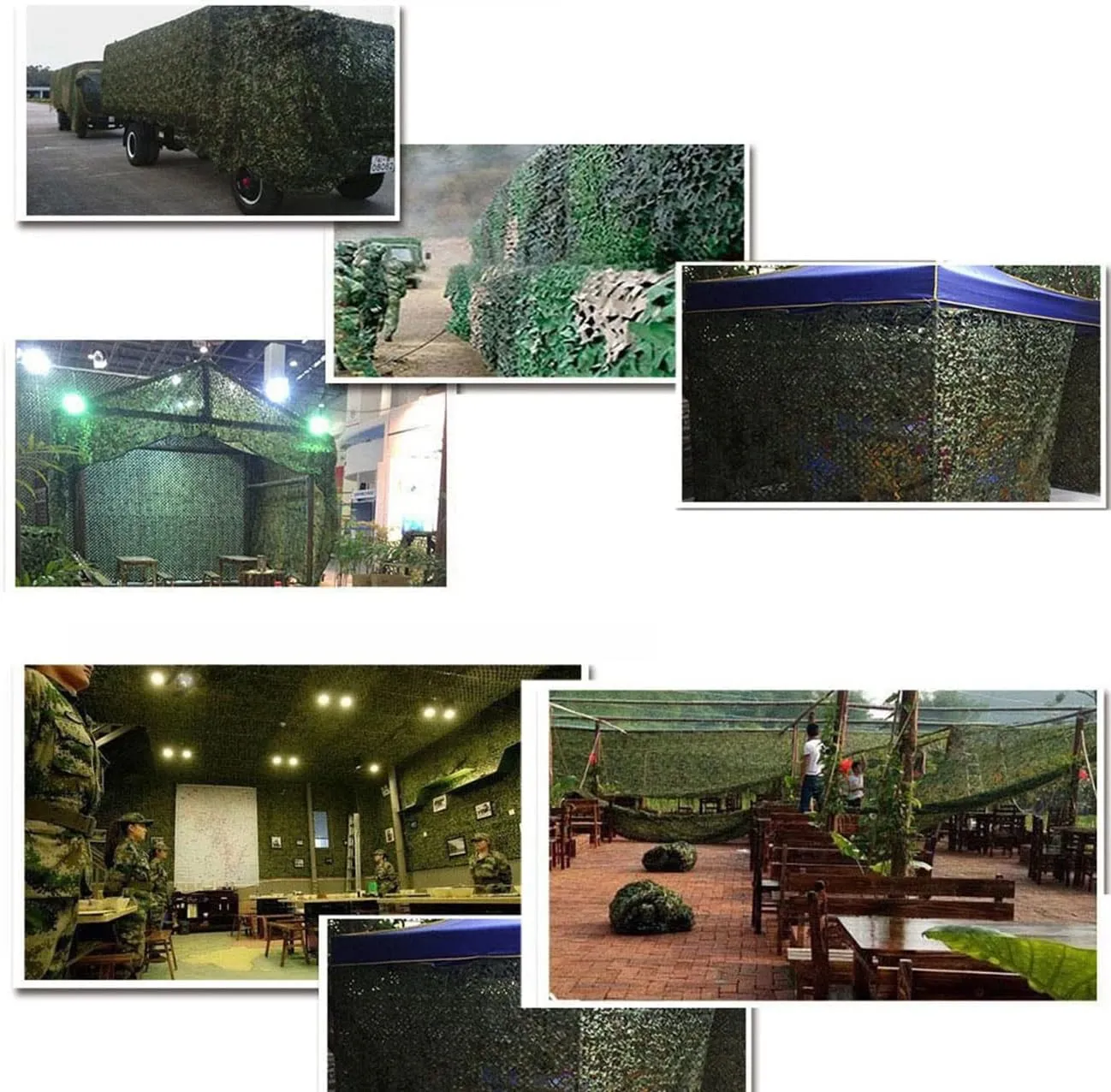 Wear-Resistant Camo Netting for Jungle Fence, Oxford Fabric Sunshade Camping Camouflage Netting, for Building Shelters, Decoration Tree Houses