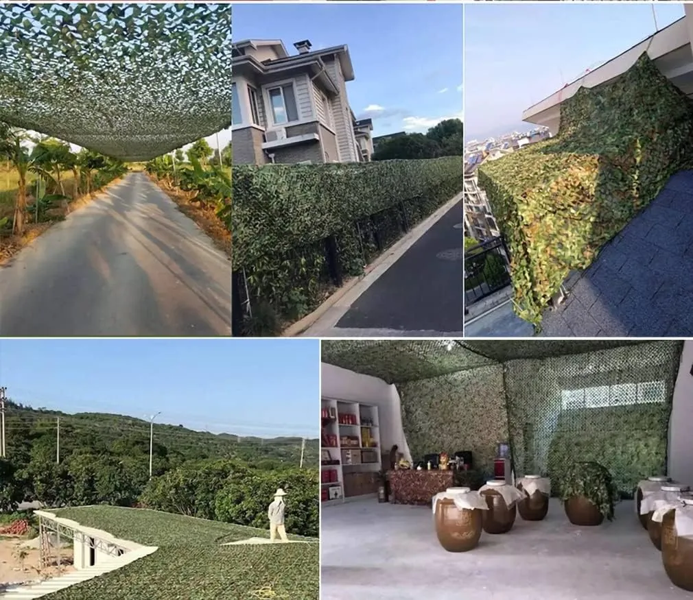 Wear-Resistant Camo Netting for Jungle Fence, Oxford Fabric Sunshade Camping Camouflage Netting, for Building Shelters, Decoration Tree Houses