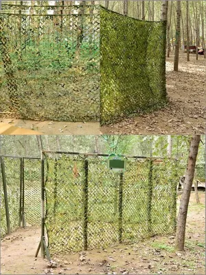 Wear-Resistant Camo Netting for Jungle Fence, Oxford Fabric Sunshade Camping Camouflage Netting, for Building Shelters, Decoration Tree Houses