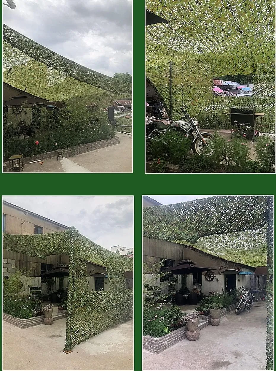 Wear-Resistant Camo Netting for Jungle Fence, Oxford Fabric Sunshade Camping Camouflage Netting, for Building Shelters, Decoration Tree Houses