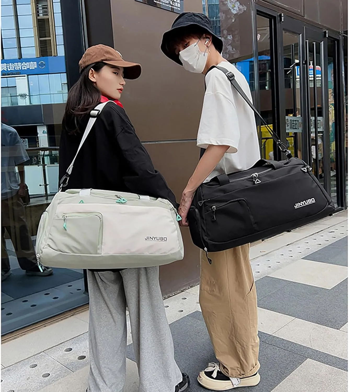 Weekender Overnight Bag Travel Duffel Bag with Independent Shoe Compartment Carry On Sports Tote Gym Bag for Women Men (Chartreuse)