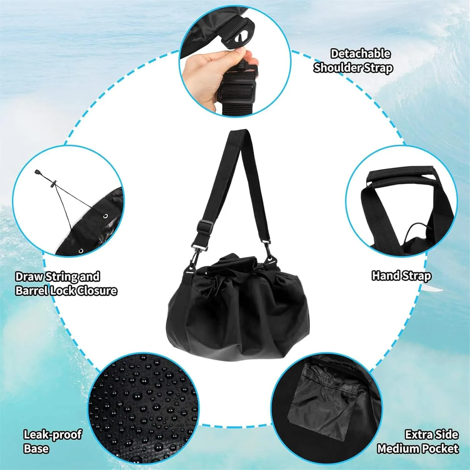 Wetsuit Changing Mat | Wetsuit Storage Bags | Waterproof Outdoor Changing Bag | Portable Beach Wet Clothes Dry Bag | Waterproof Changing Mats