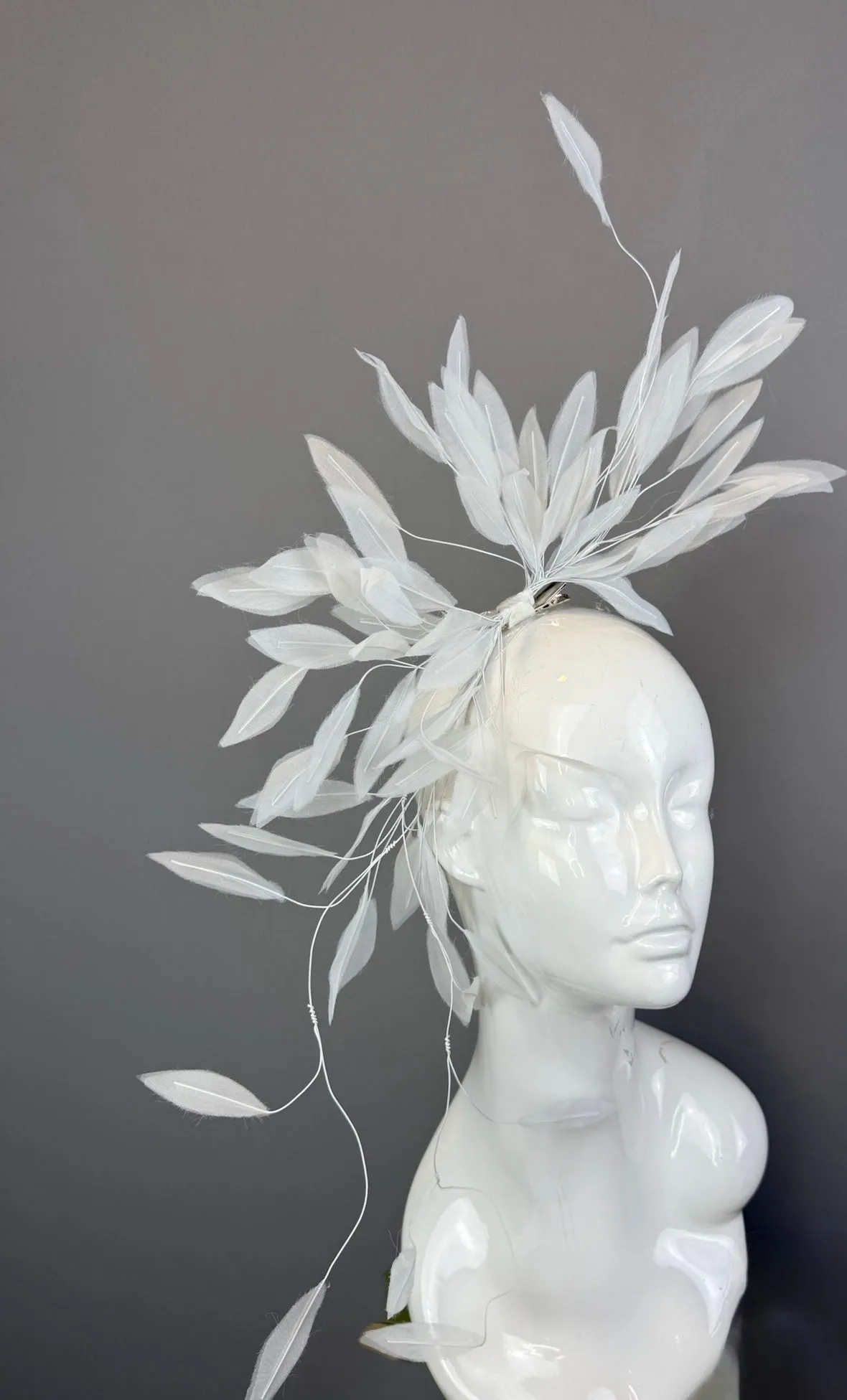 White Kentucky Derby fascinator, Derby Hat Alternative