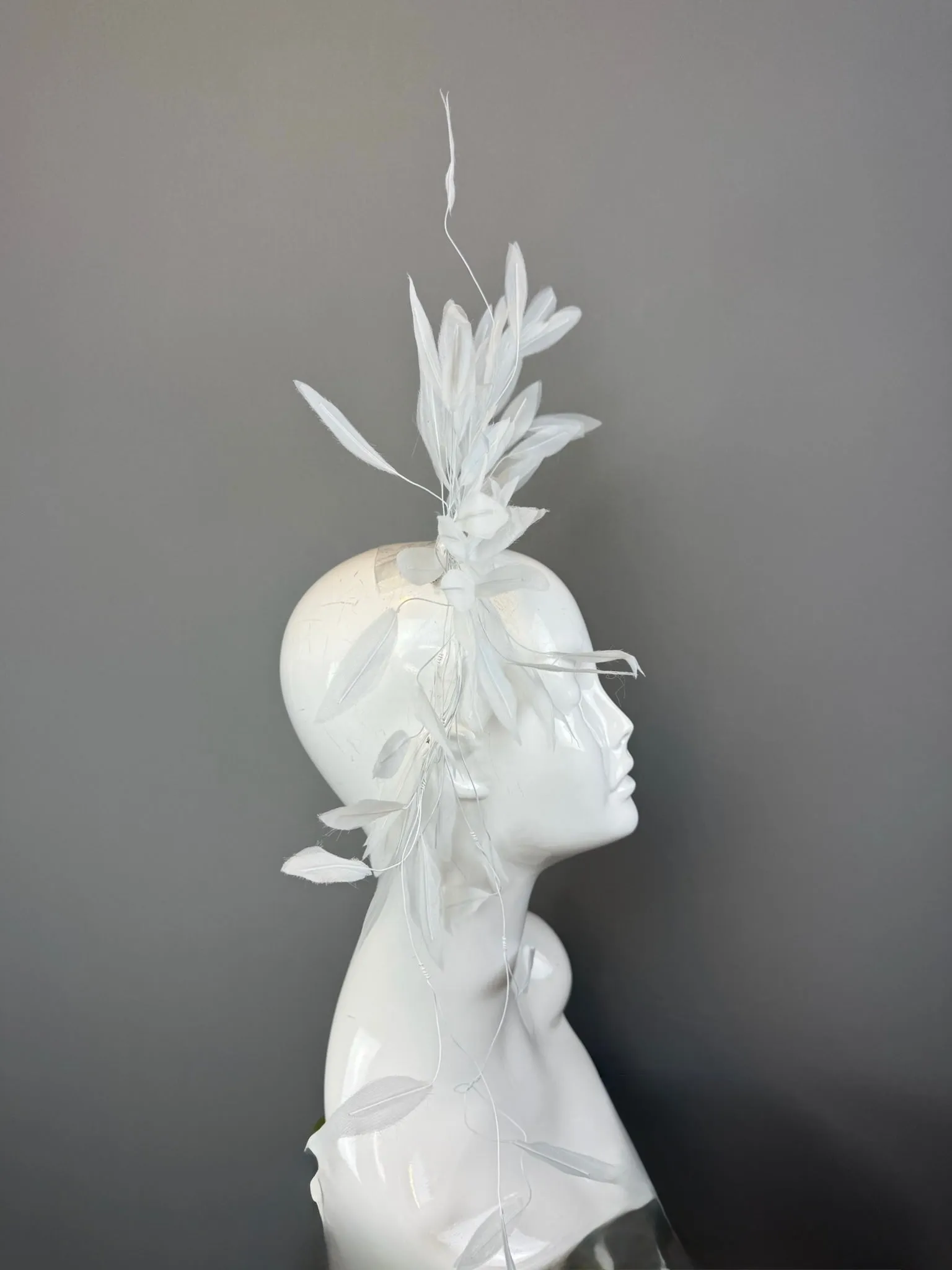 White Kentucky Derby fascinator, Derby Hat Alternative