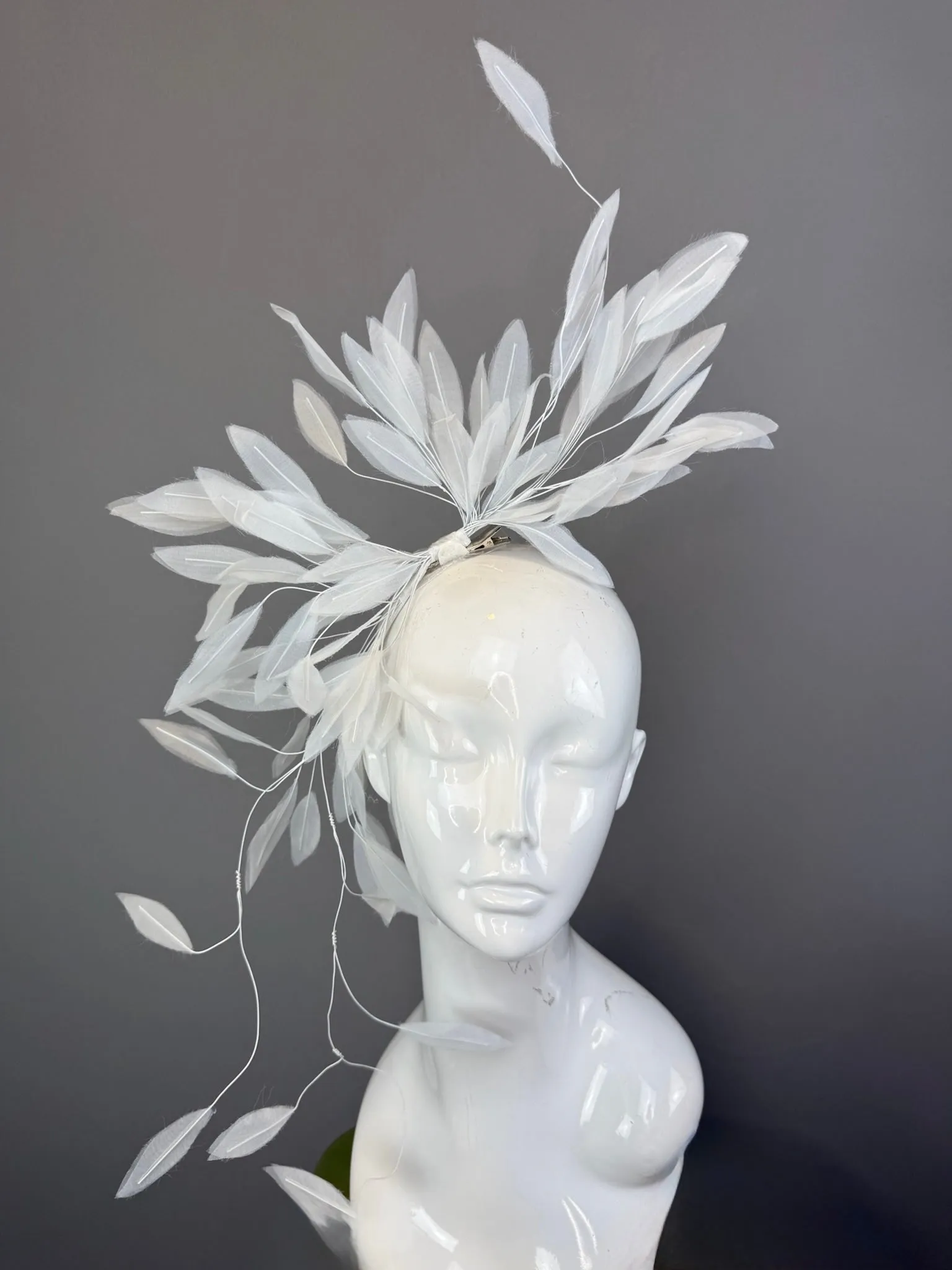 White Kentucky Derby fascinator, Derby Hat Alternative